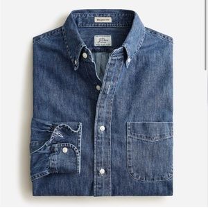NEW JCrew denim button down shirt size S